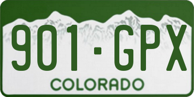 CO license plate 901GPX