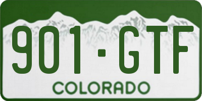 CO license plate 901GTF