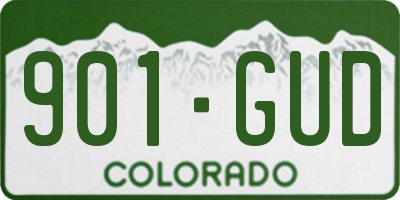 CO license plate 901GUD