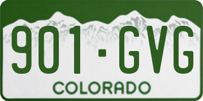 CO license plate 901GVG