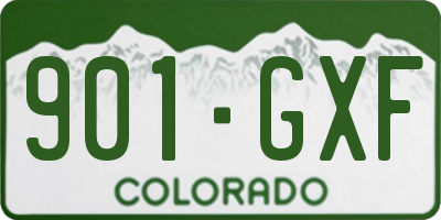 CO license plate 901GXF