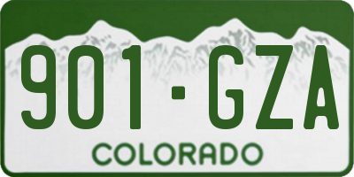 CO license plate 901GZA