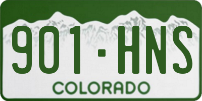 CO license plate 901HNS