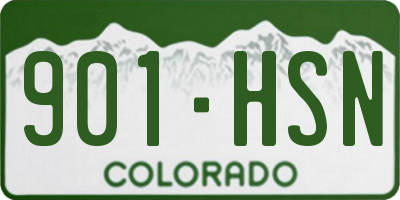CO license plate 901HSN