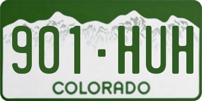CO license plate 901HUH