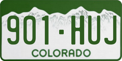 CO license plate 901HUJ