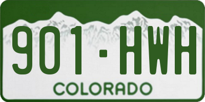 CO license plate 901HWH