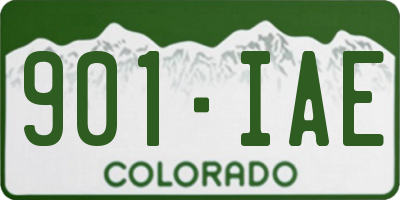 CO license plate 901IAE