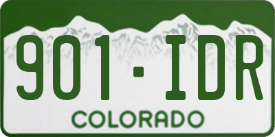 CO license plate 901IDR
