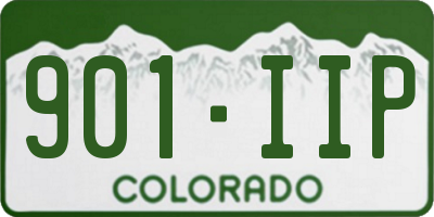 CO license plate 901IIP