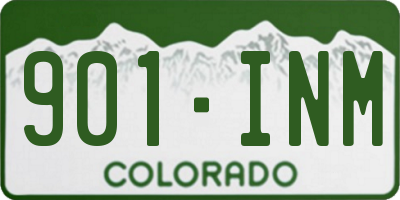 CO license plate 901INM