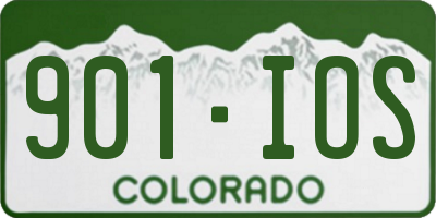 CO license plate 901IOS