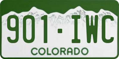 CO license plate 901IWC