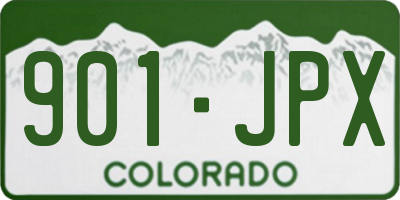 CO license plate 901JPX