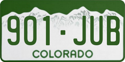 CO license plate 901JUB