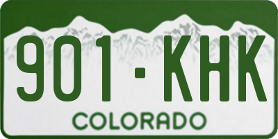 CO license plate 901KHK