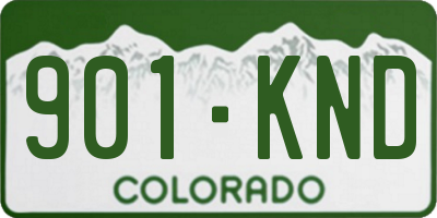 CO license plate 901KND