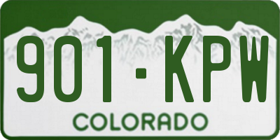 CO license plate 901KPW