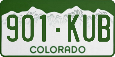CO license plate 901KUB
