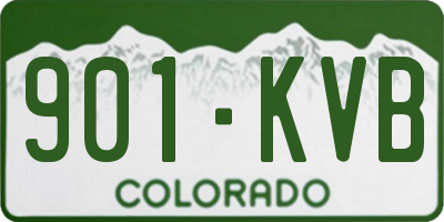 CO license plate 901KVB
