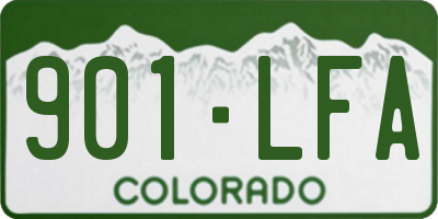 CO license plate 901LFA