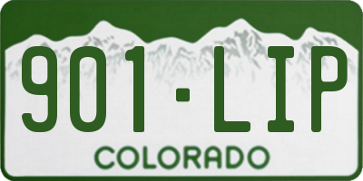 CO license plate 901LIP