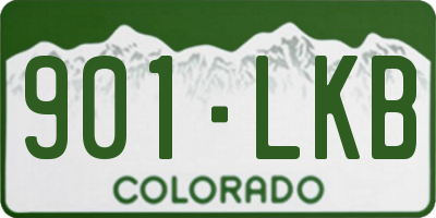 CO license plate 901LKB