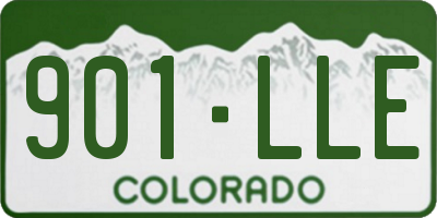 CO license plate 901LLE