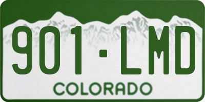 CO license plate 901LMD
