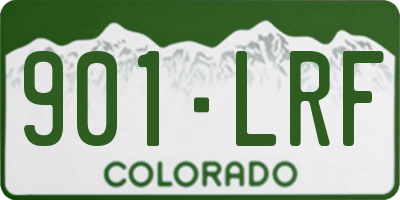 CO license plate 901LRF