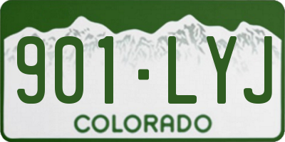 CO license plate 901LYJ