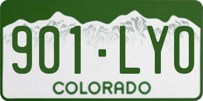 CO license plate 901LYO