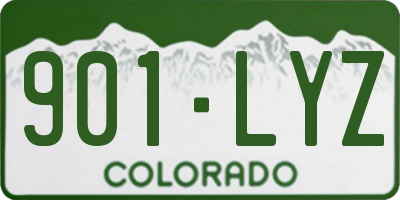 CO license plate 901LYZ