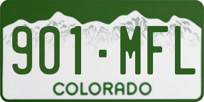 CO license plate 901MFL