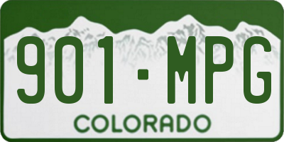 CO license plate 901MPG