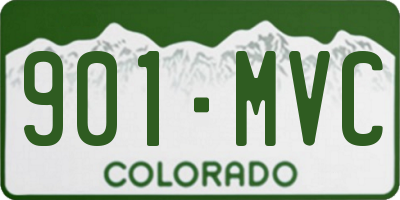 CO license plate 901MVC