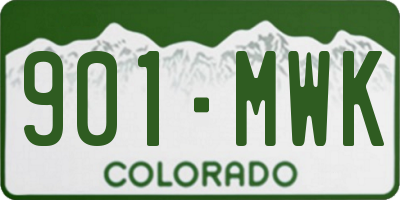 CO license plate 901MWK