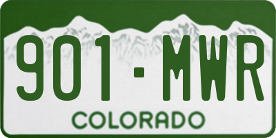 CO license plate 901MWR