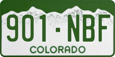 CO license plate 901NBF