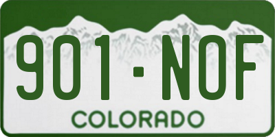 CO license plate 901NOF