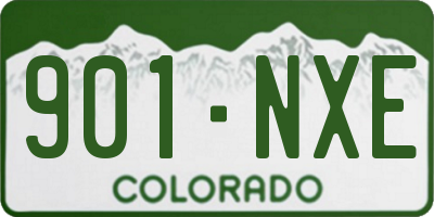 CO license plate 901NXE