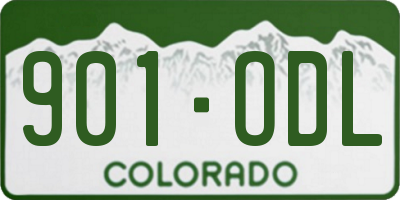 CO license plate 901ODL