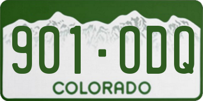CO license plate 901ODQ
