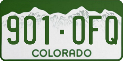 CO license plate 901OFQ