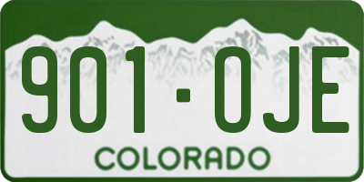 CO license plate 901OJE
