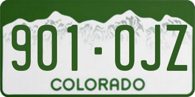 CO license plate 901OJZ