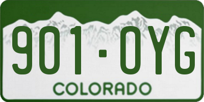 CO license plate 901OYG