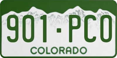 CO license plate 901PCO