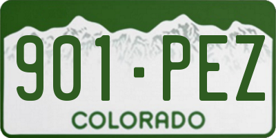 CO license plate 901PEZ