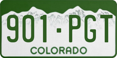 CO license plate 901PGT